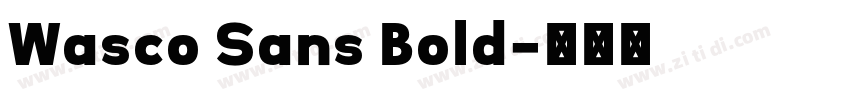 Wasco Sans Bold字体转换